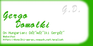 gergo domolki business card